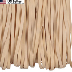Foshine Rubber Bands Garbage Can Elastic Large 8inch 45Pcs Trash Beige