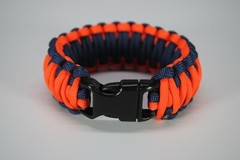 550 Paracord Survival Bracelet King Cobra Navy/Safety Orange «Made in the USA»