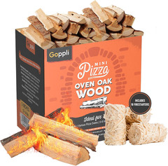 Kiln Dried Pizza Oven Wood 5-6 Inch Oak Logs – 12-14 Lbs Mini Split Firewood wit