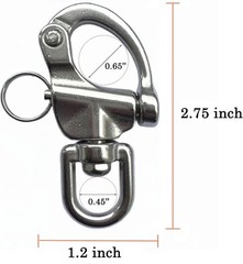Swivel Buckle Shackle, Firefighter Quick Release, Reflective Zipper Puller, M…