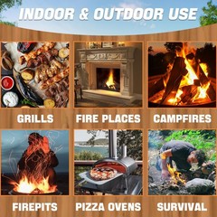 65 Pcs Natural Fire Starters for Fireplace, BBQ, Fire Pit, Smoker & Grill