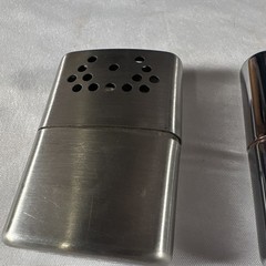 Jon-E Catalytic Hand Warmer Lot of 2 Reusable 12Hr 120°F Silver Metal