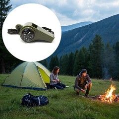 3X Very Loud Keychain Whistle With Compass for Outdoor Sports, Hiking, Camping