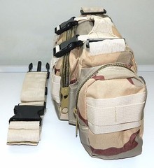 2 X Molle Desert Camo Survival Camping SWAT Military Bug Out Bag Pack Pouch NEW