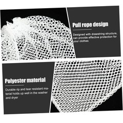 Mesh Laundry Bags with Drawstring – 12″x18″ Clear 12″ x 18″ x 0.1″, White