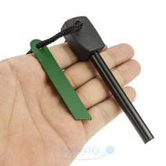 Fire Starter Flint Steel Scraper Striker Survival Ferro Rod Outdoor Camping Tool
