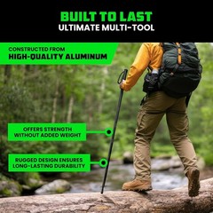 Tactical Hiking Stick with Integrated Survival Kit – Essential Camping Gear for