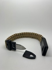 Camouflage Survival Bracelet Multifunctional with Whistle and Knife for Camping