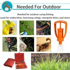 Venom Extractor Pump First Aid Safety Kit Emergency Snake Bite Survival Tool SOS