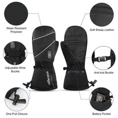 Snow Deer Heated Mittens Gloves For Men And Women 7.4V 2200Mah Electric