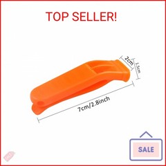AUGSUN 10 Pcs Safety Whistle Marine Whistle Plastic Whistles with Lanyard for Em