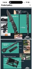 Emergency Survival Kit 50 Pieces Hiking Camping
