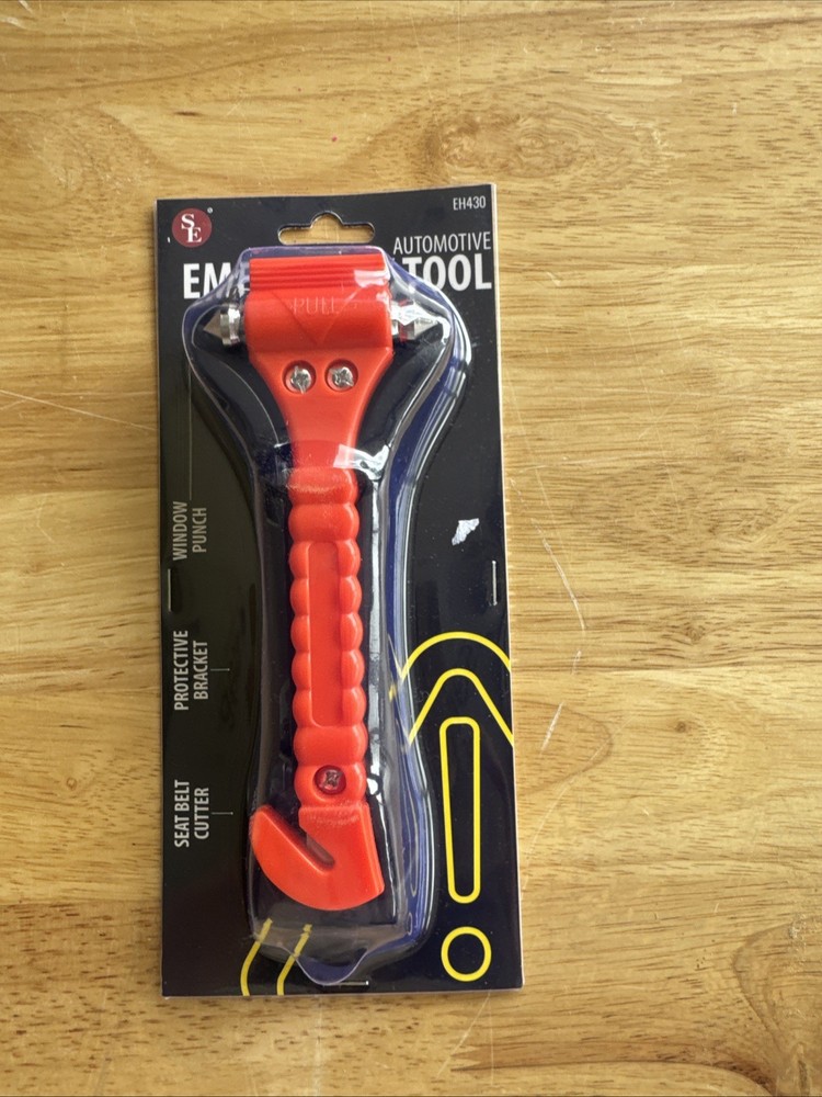 Emergency/Survival: Emergency Hammer – Window Glass Punch & Seat Belt Cutter