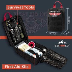 Survival Gear & Equipment 221 in 1,Essential Emergency Kit,Compact To Carry-SALE