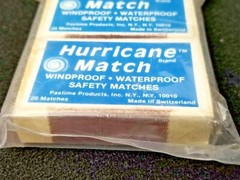 Hurricane Match Stansport Safety Matches Windproof Waterproof #349-P 20/ Box NOS