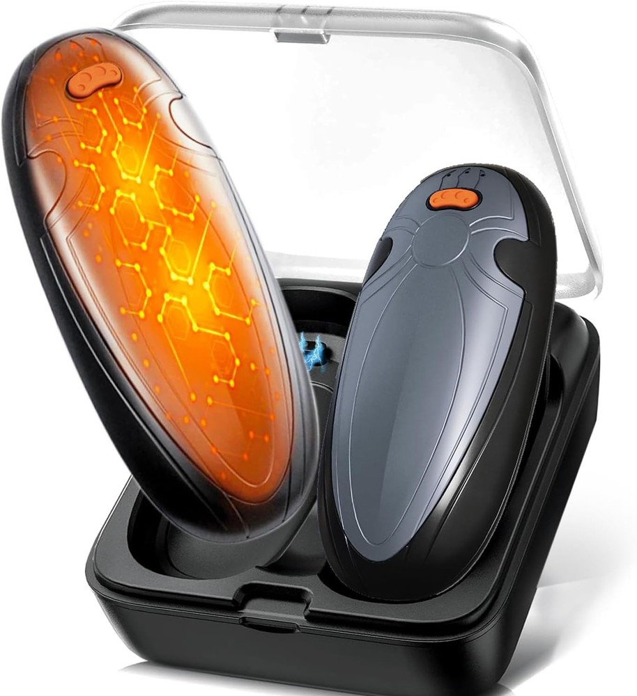 Hand Warmers Rechargeable 2 Pack,with Charging Palm-Sized, Black