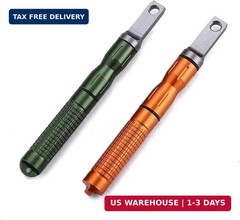 2PCS Compact Fire Starter with Scraper Striker, Replaceable Threaded Ferro Rod F
