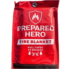 Prepared Hero Fire Blanket 39×39 Emergency Fiberglass Fire Suppression New