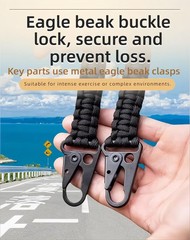 Tactical Paracord Keychain with Cobra Weave – Military Grade 550 Survival Gear,