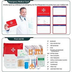 Survival Kit 262 Pcs Emergency Gear with First Aid Tent Camping Axe Hammer
