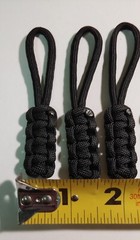 Zipper Pulls 550 Paracord – Multi Color patterns & Solid Colors- Handmade in USA
