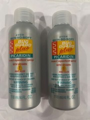 2 New Bottles Avon Skin So Soft Bug Guard Plus picaridin Repellent 4 oz Each