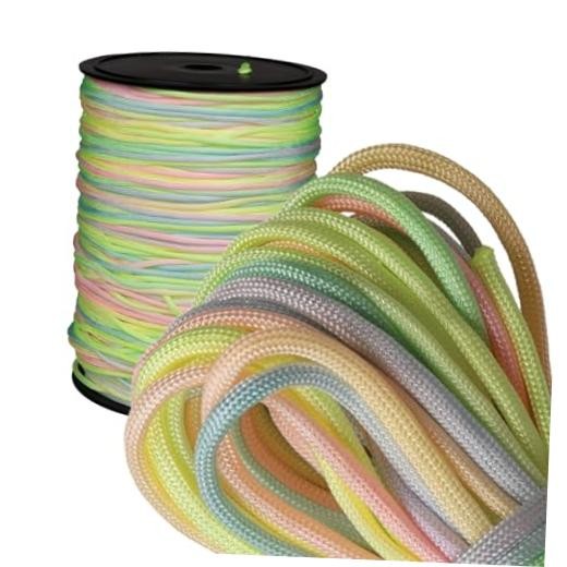 550 Paracord – – Soft Nylon – Tactical, Utility, & Outdoor 50ft Pastel Rainbow