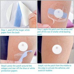 55 Pack Freestyle Libre 3 Sensor Covers,Pre-Cut Adhesive Tape with No Glue on…