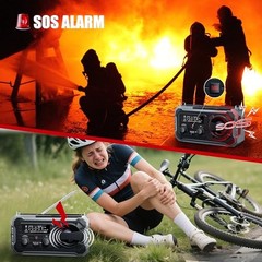 Hand Crank Emergency Radio, 10000mAh Weather Radio with AM/FM/NOAA, Solar Grey