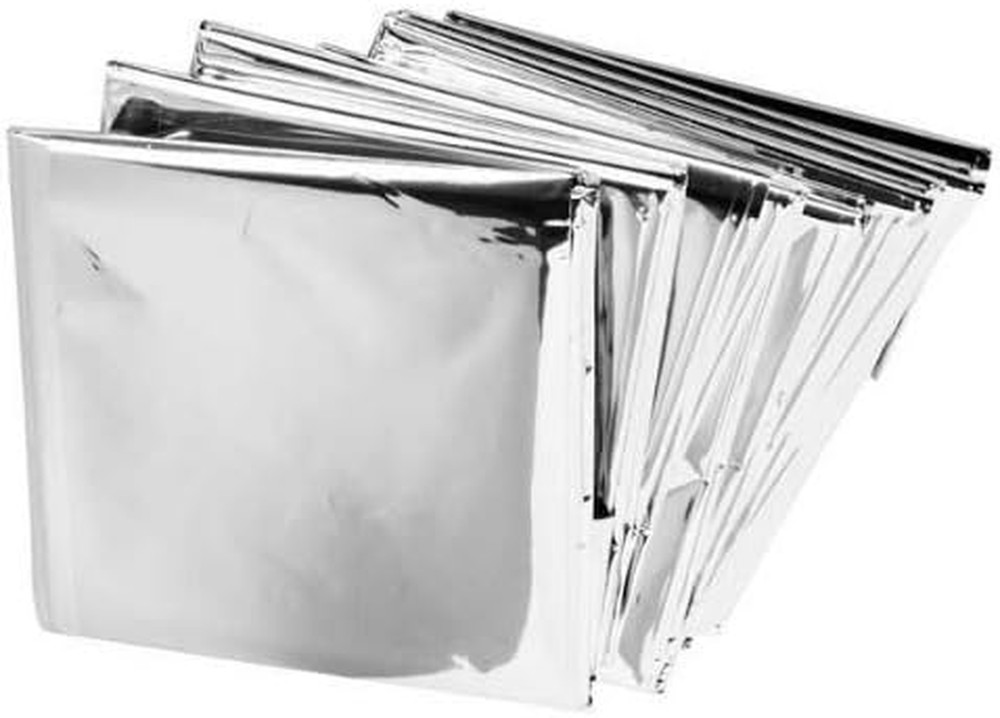 Emergency Mylar Blankets 50Pk 84X52 Survival Thermal Waterproof Compact