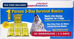 The Survival Box, 1-Person, 3-Day Emergency Kit Includes 5 Year Em