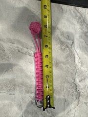High Quality U.S.A. PINK Monkey Fist Paracord Keychain