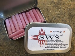 Southwest Survival – Fire Starter Plugs,Qnty:28-Camping, Bushcraft, Bugout Bag