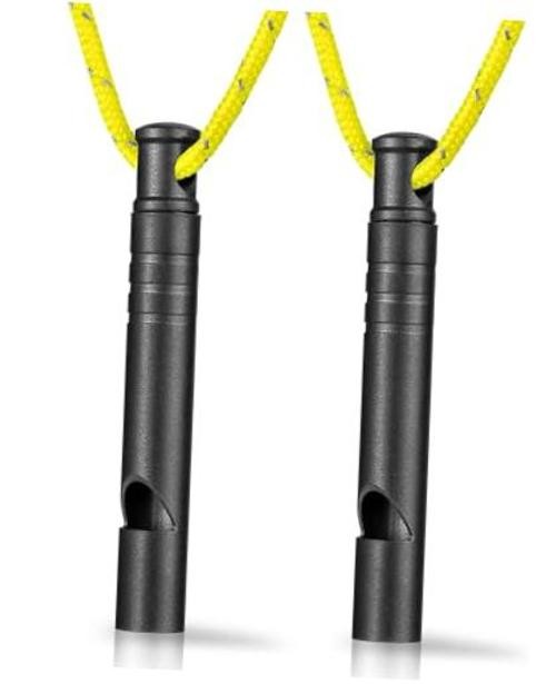 Titanium Emergency Whistle,Dog Whistle | Whistle with Black-2PCS