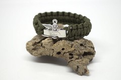 Survival Paracord Bracelet Pink 550 – Stainless Steel Clasp – Includes Spare Screw