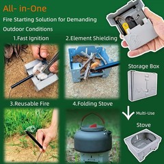 Compact Survival Fire Starter Kit – All‑in‑One Ignition and Cooking