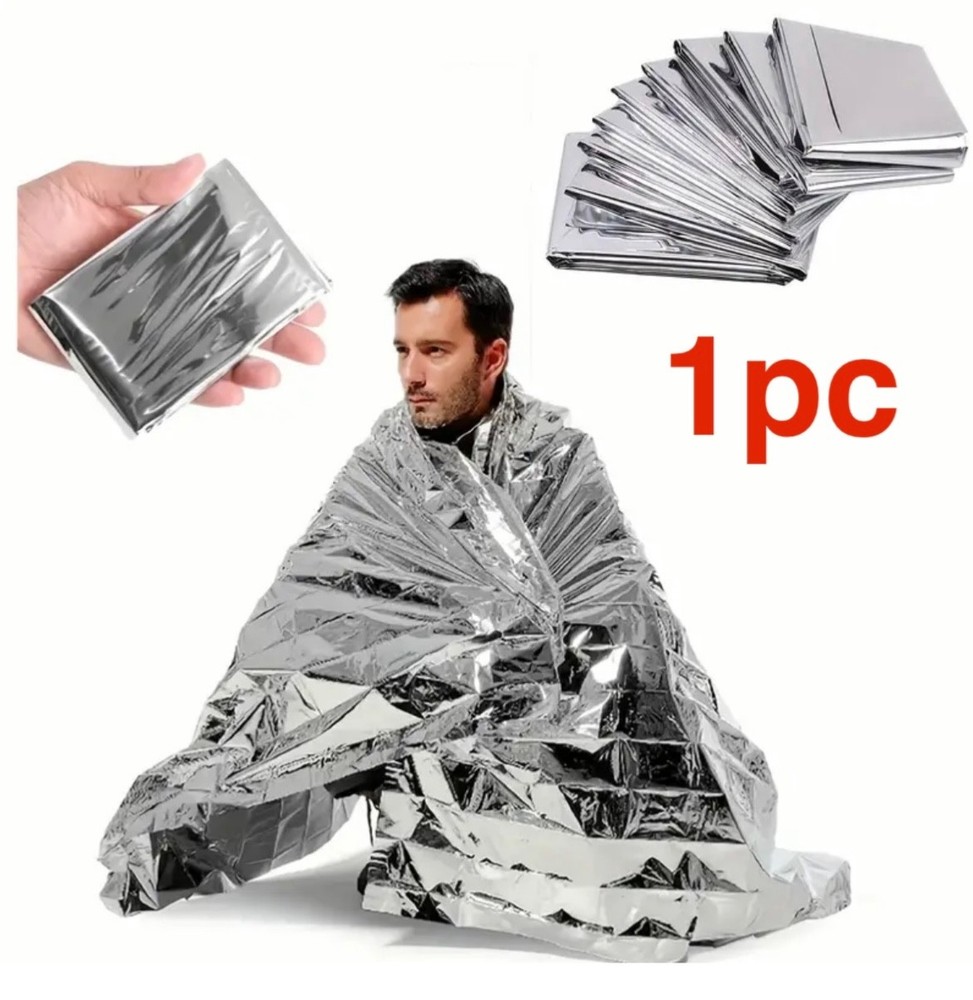 Emergency Thermal Blanket Mylar Camping Hiking Safety Survival Cover Sheet Aid