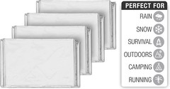 Swiss Safe 25-Pack Emergency Mylar Thermal Blankets, Outdoor Survival