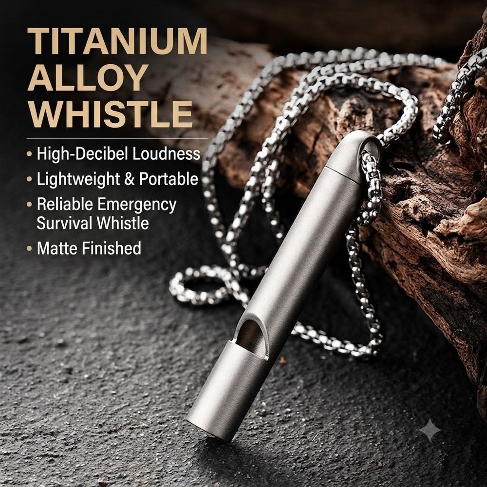 5pcs Titanium Whistle Loud High Decibel Emergency Survival Whistles Referee EDC