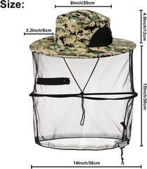 Mosquito Head Net Hat with Mosquito Bug Netting for Men Women | Beekeeper Bee…