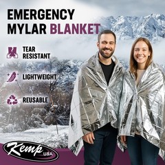 Kemp Usa Emergency Mylar Blanket Pack Of 25 Lightweight Thermal Reflective