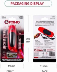 Fox 40 3-Tone Electronic Whistle, Red