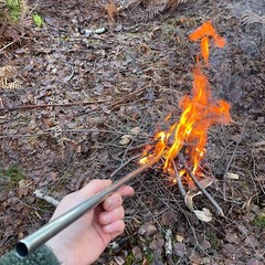 Super Large Telescopic Stainless Steel Pocket Bellows | Bushcraft Fire Lighting