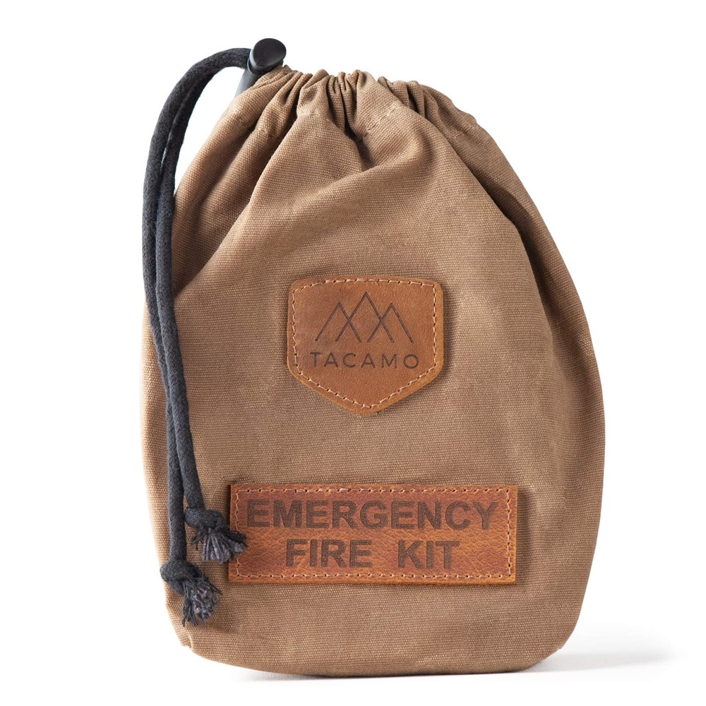 Tacamo 15-Piece Emergency Fire Making Kit W/Premium Waxed Canvas Storage Bag.