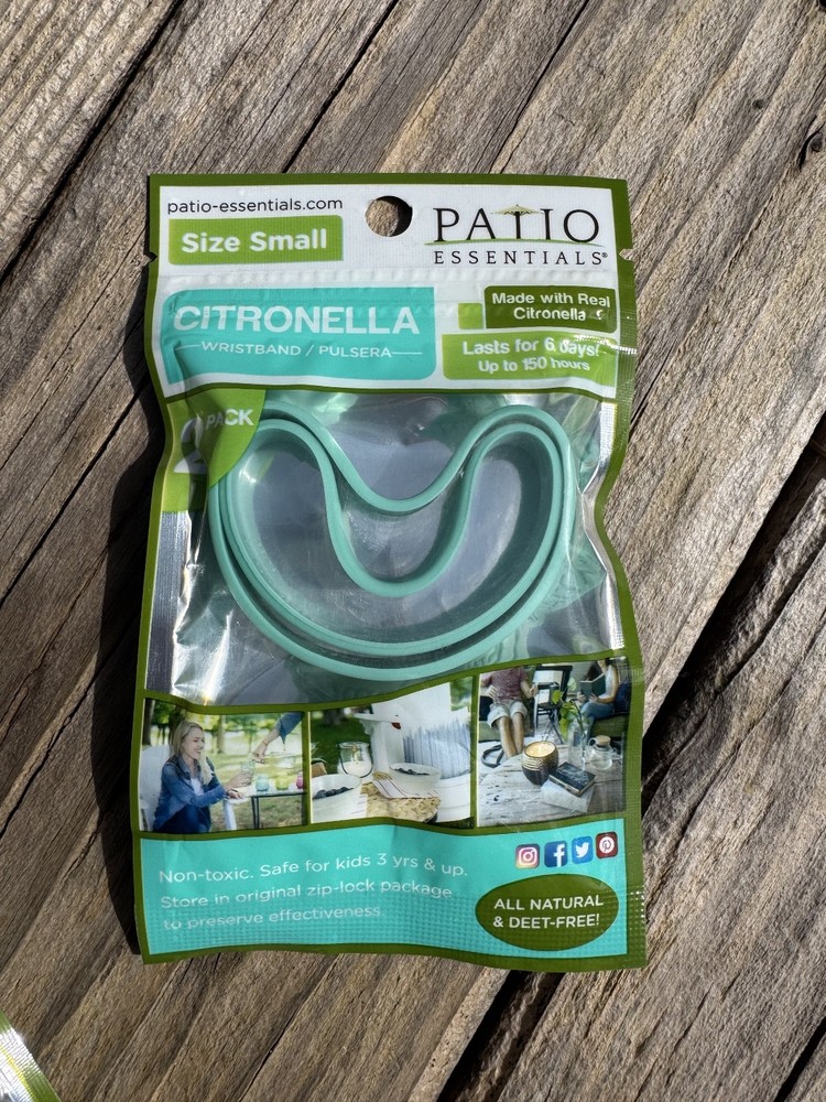 Citronella Mosquito Repellent Wristbands 6 Total DEET Free Small Outdoor Camping