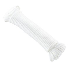 550 Paracord Nylon Rope 50ft – 600lb Breaking Strength – 7-Strand White Parac…
