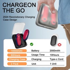 Boankodu Hand Warmers Rechargeable 2 Packwith Charging Case14000Mah Electric