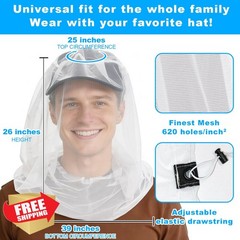 tupi Mosquito Head Net 2 Pack White