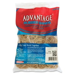 Alliance(R) Advantage(TM) Rubber Bands In 1/4 Lb. Poly, #19 3 1/2 x Natural