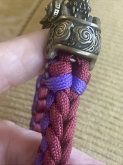 Paracord Bracelet brass Dragon Head clasp fantasy steampunk